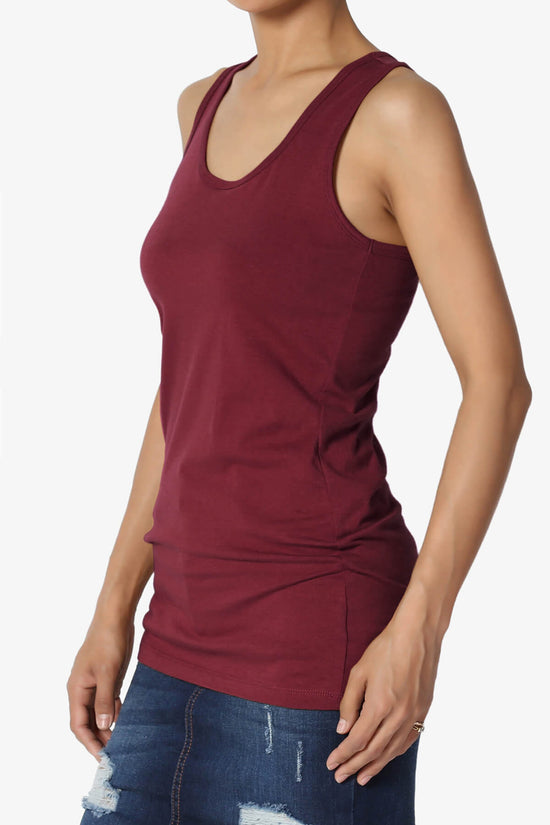 Marnie Racerback Tank Top DARK BURGUNDY_3
