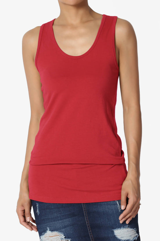 Marnie Racerback Tank Top DARK RED_1