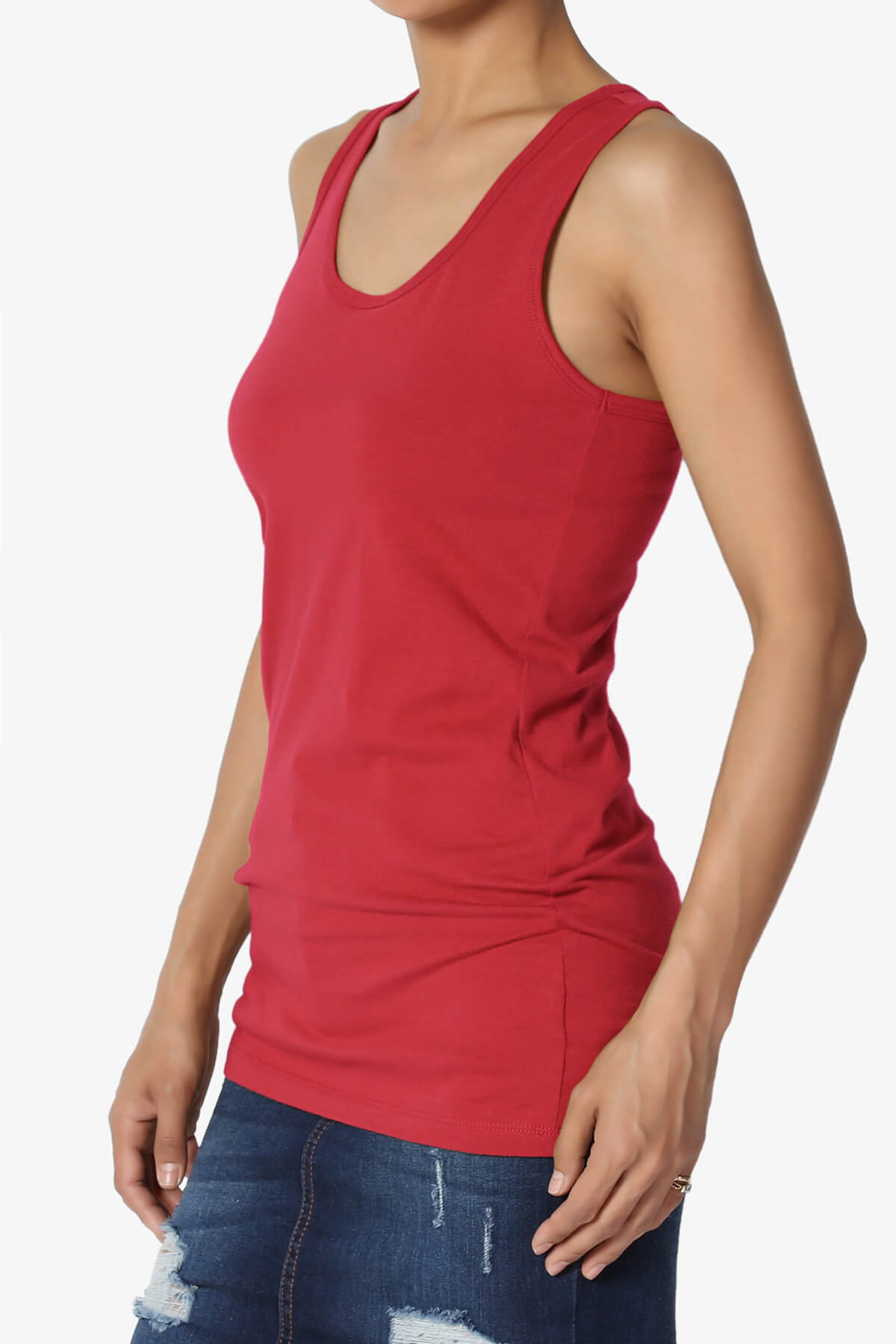 Marnie Racerback Tank Top DARK RED_3