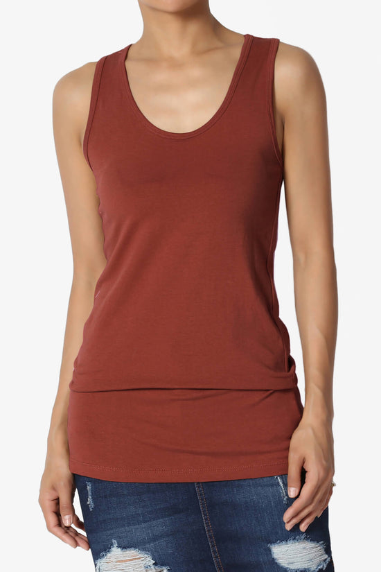 Marnie Racerback Tank Top DARK RUST_1