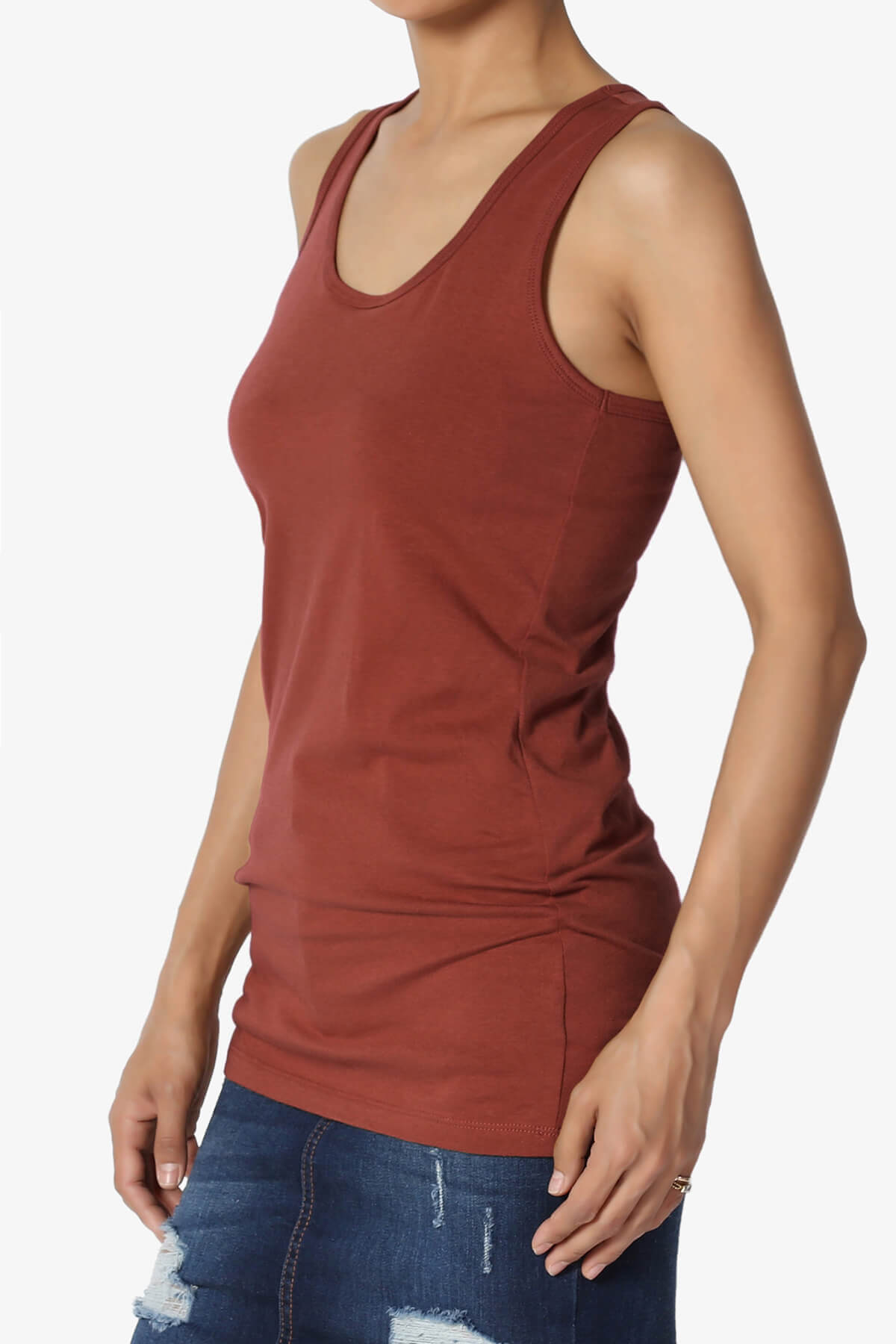 Marnie Racerback Tank Top DARK RUST_3