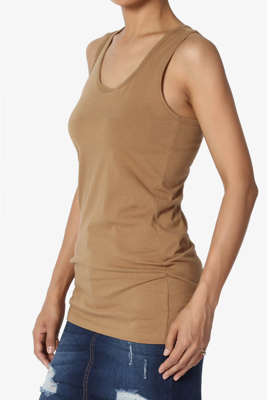 Marnie Racerback Tank Top DEEP CAMEL_3