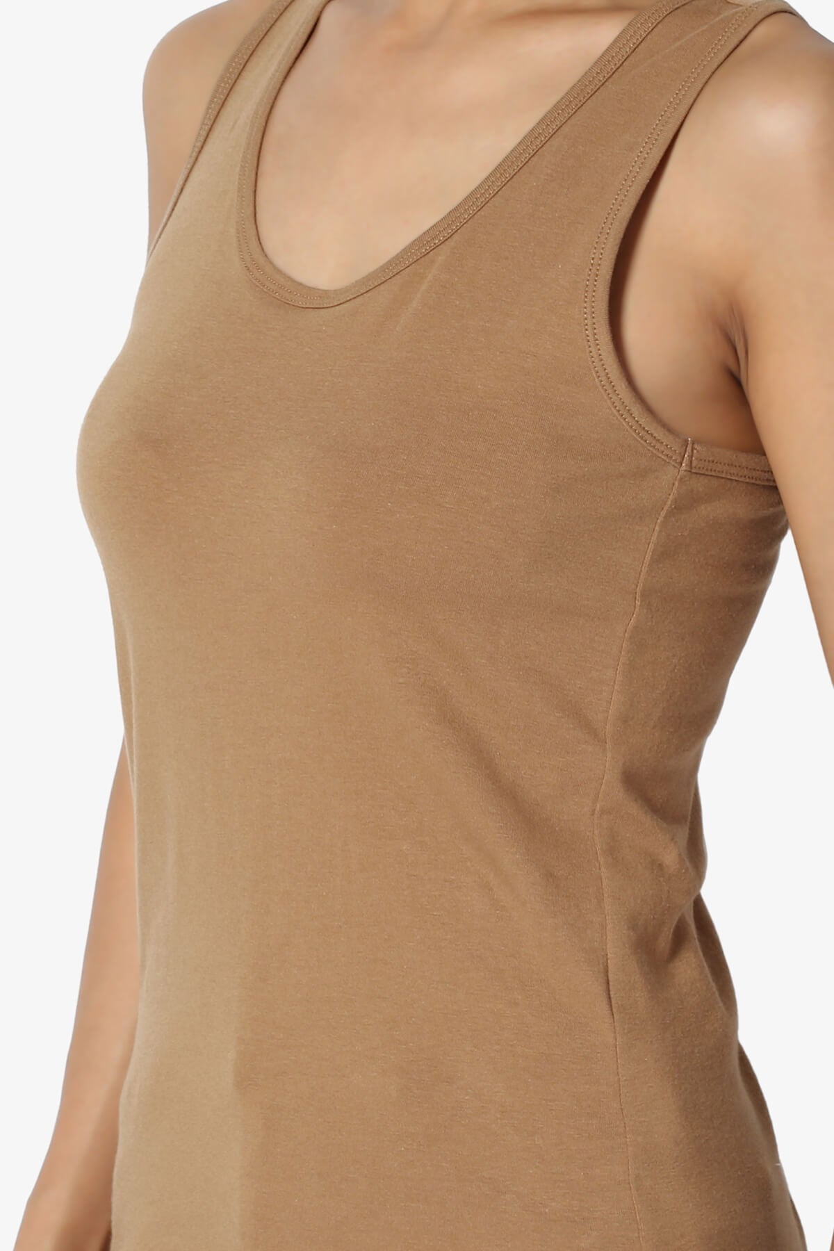 Marnie Racerback Tank Top DEEP CAMEL_5