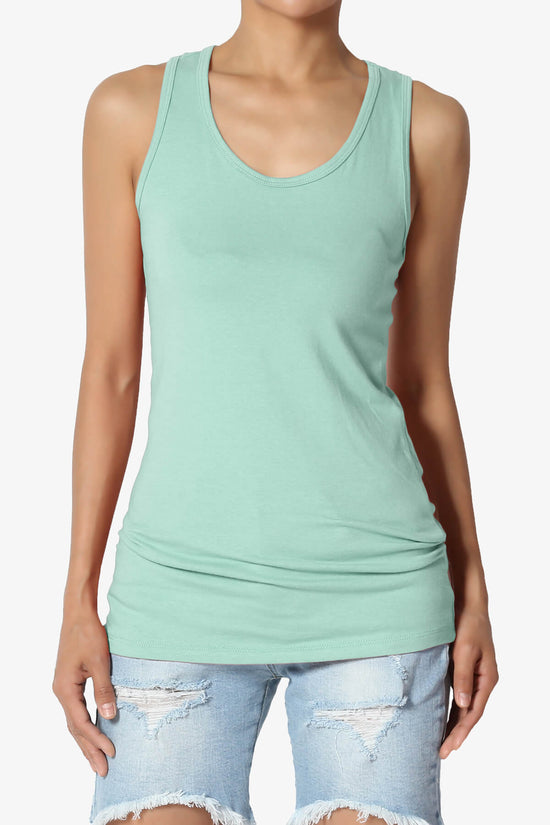 Marnie Racerback Tank Top DUSTY GREEN_1