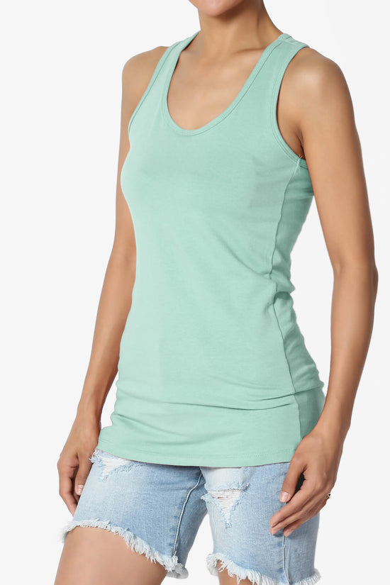 Marnie Racerback Tank Top DUSTY GREEN_3