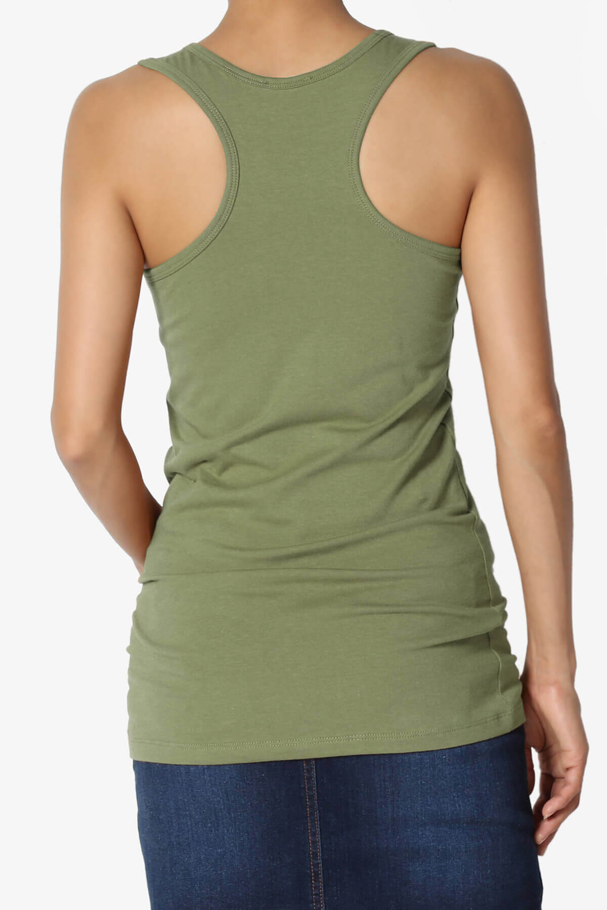 Marnie Racerback Tank Top DUSTY OLIVE_2