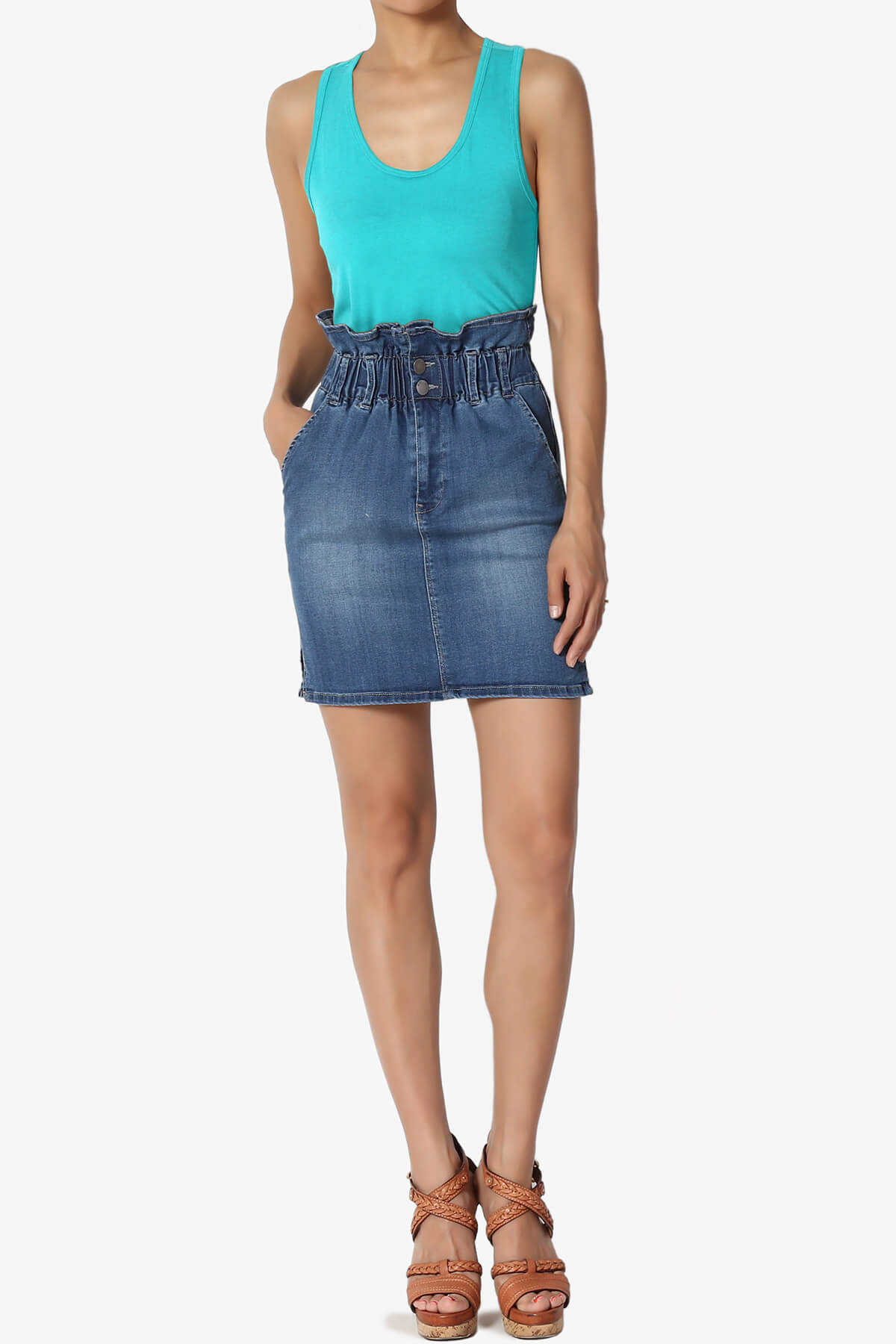 Marnie Racerback Tank Top ICE BLUE_6