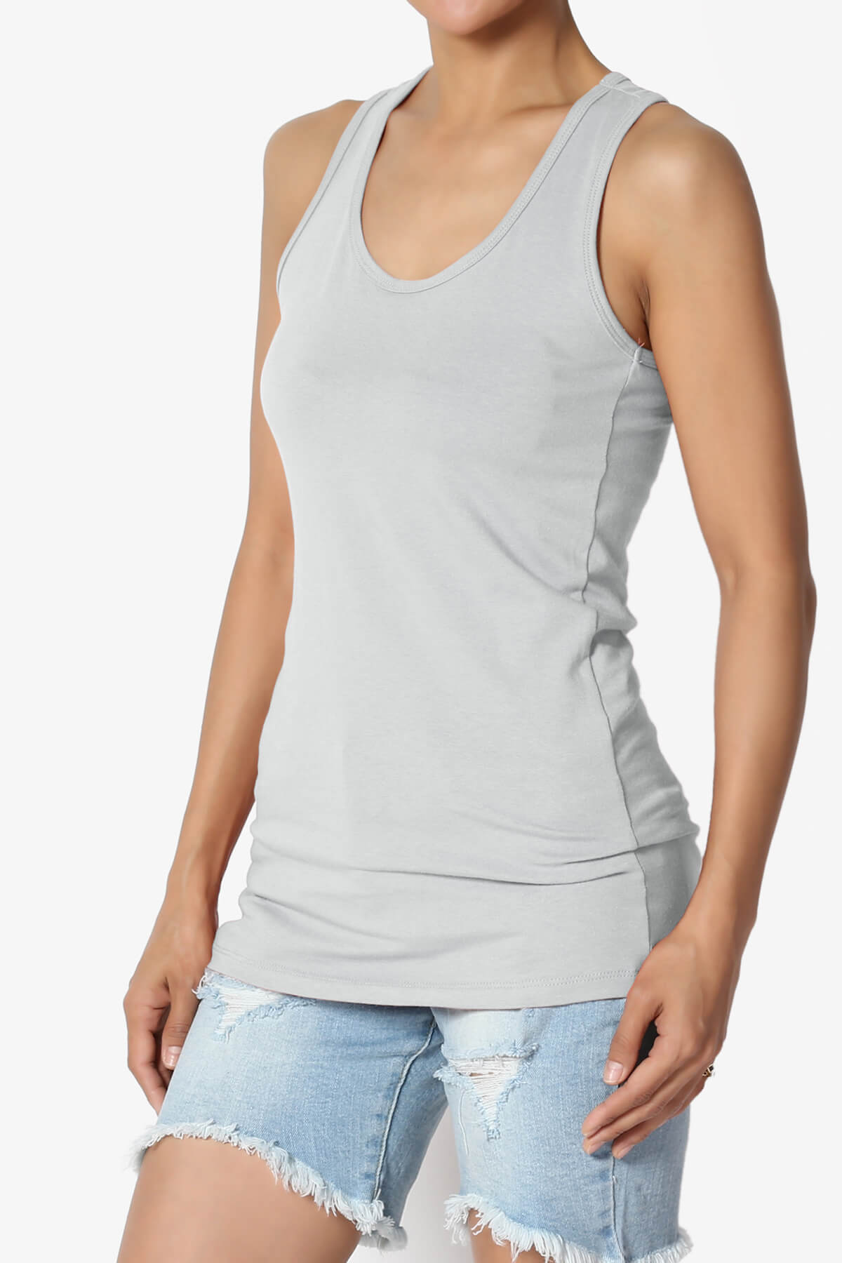 Marnie Racerback Tank Top LIGHT GREY_3