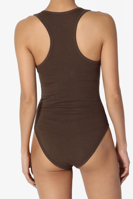 Maya Scoop Neck Tank Bodysuit BROWN_2