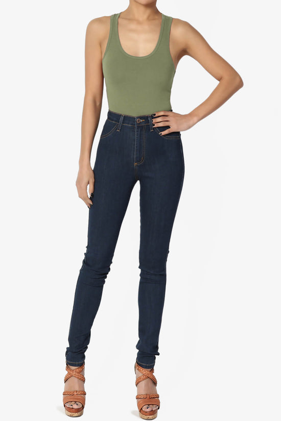 Maya Scoop Neck Tank Bodysuit DUSTY OLIVE_6