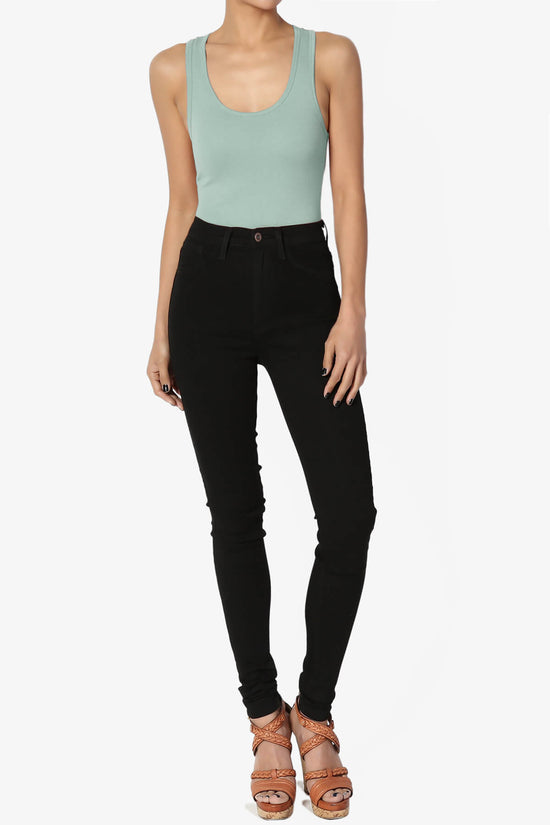 Maya Scoop Neck Tank Bodysuit LIGHT GREEN_6