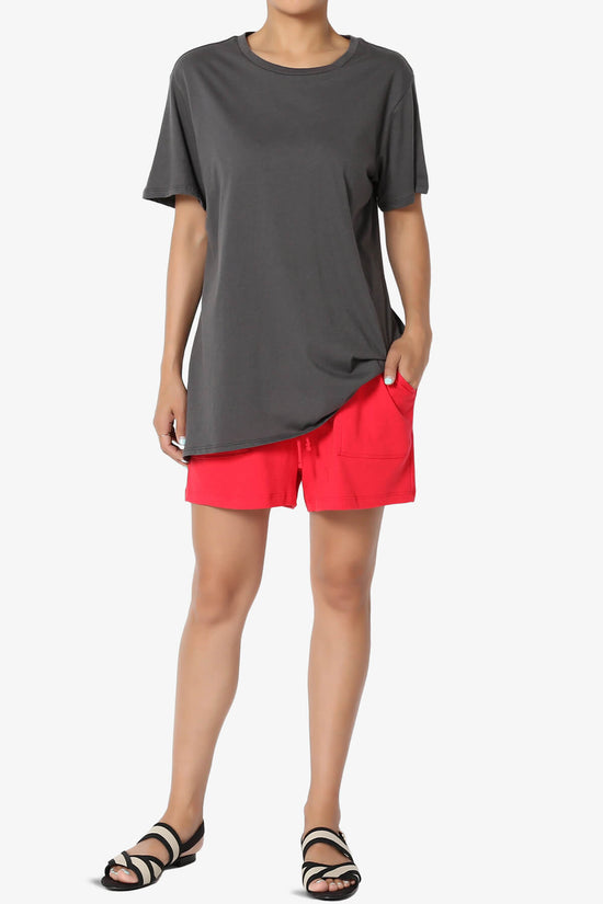 Mayra O Neck Cotton Boyfriend Tee ASH GREY_6