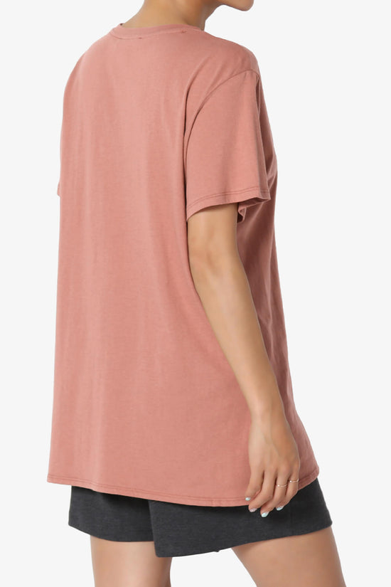 Mayra O Neck Cotton Boyfriend Tee ASH ROSE_4