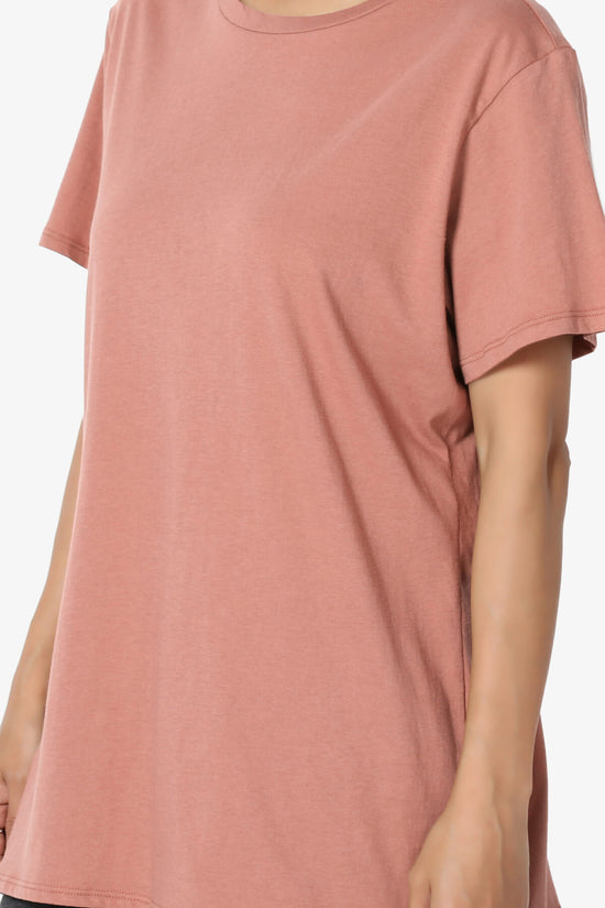 Mayra O Neck Cotton Boyfriend Tee ASH ROSE_5