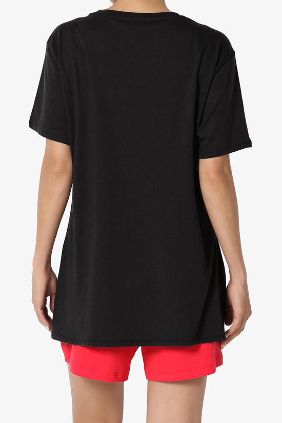 Mayra O Neck Cotton Boyfriend Tee BLACK_2