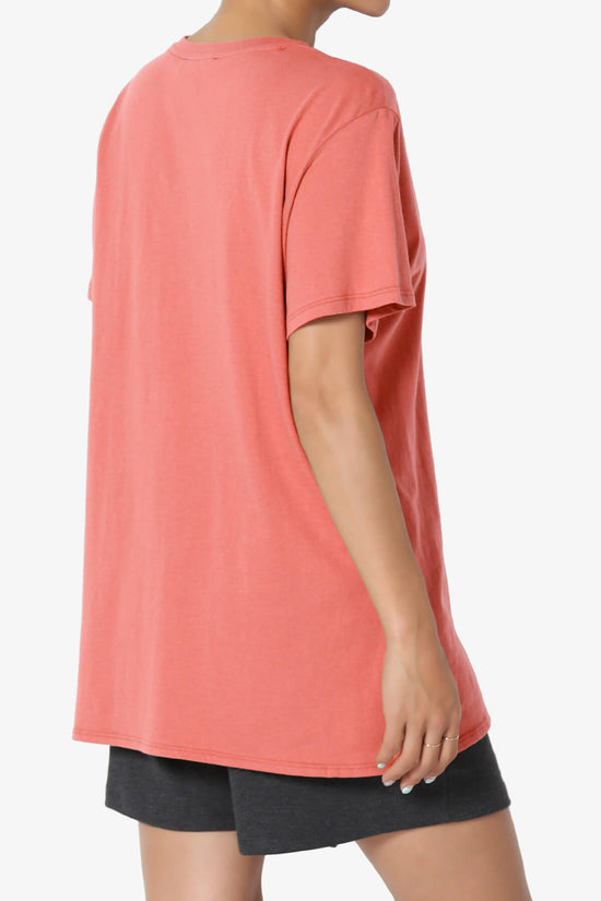 Mayra O Neck Cotton Boyfriend Tee CORAL_4