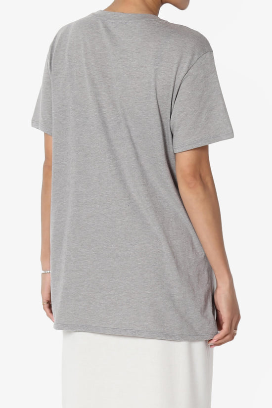 Mayra O Neck Cotton Boyfriend Tee HEATHER GREY_2