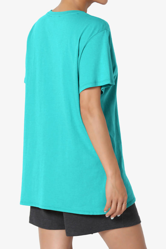 Mayra O Neck Cotton Boyfriend Tee ICE BLUE_4