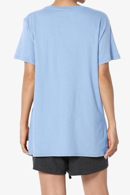 Mayra O Neck Cotton Boyfriend Tee LIGHT BLUE_2
