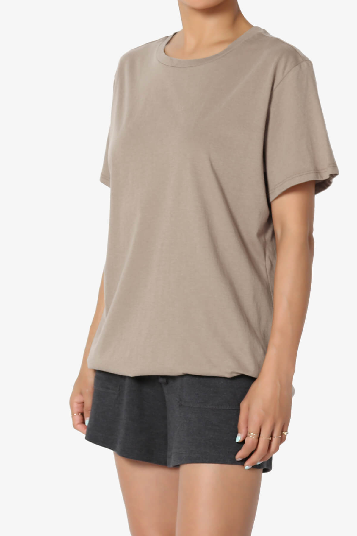 Mayra O Neck Cotton Boyfriend Tee LIGHT MOCHA_3