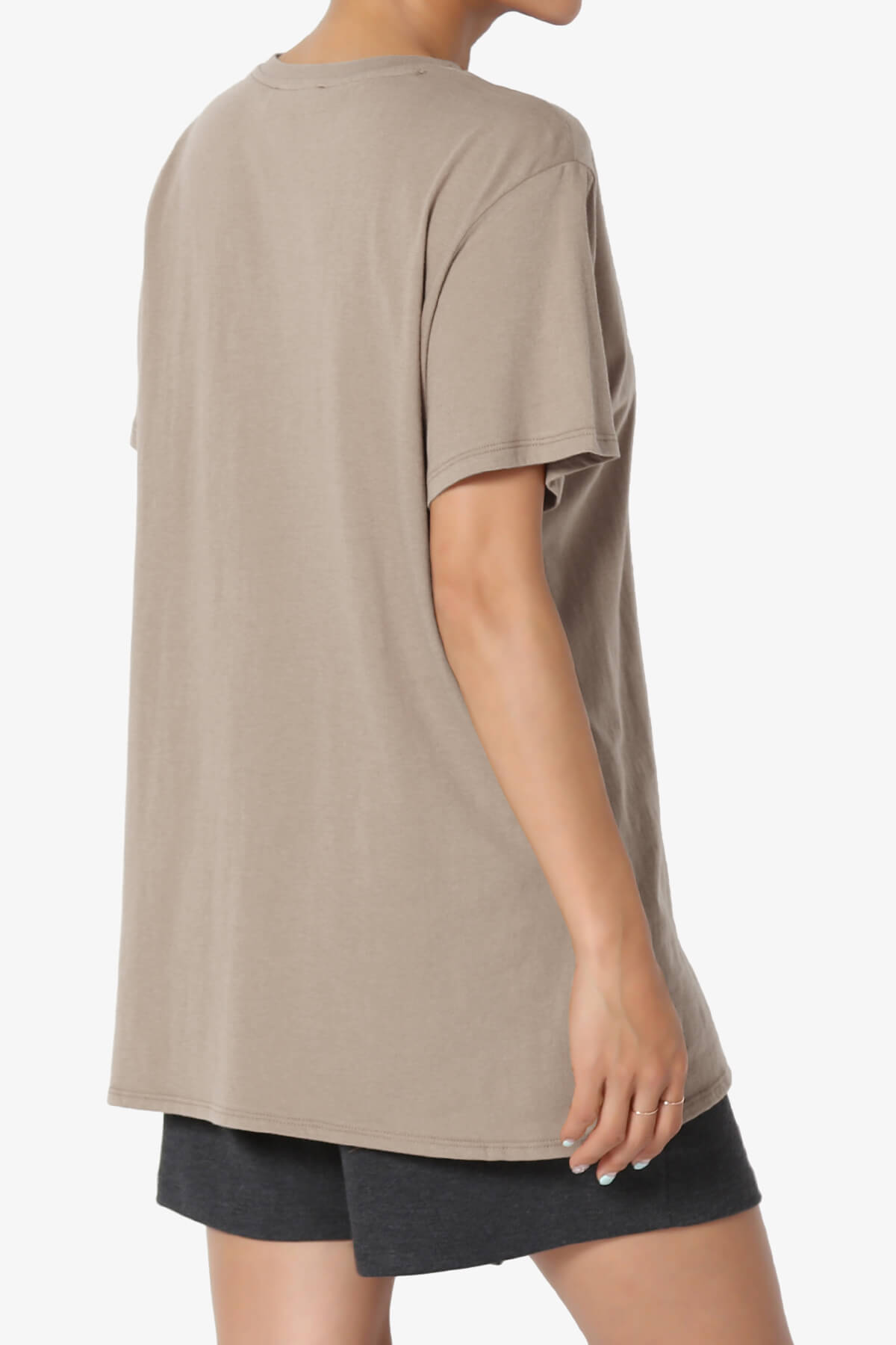 Mayra O Neck Cotton Boyfriend Tee LIGHT MOCHA_4