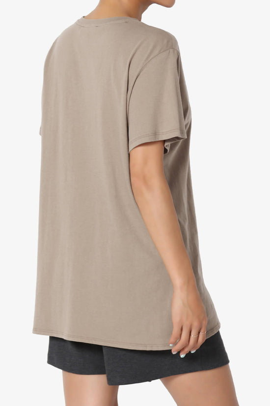 Mayra O Neck Cotton Boyfriend Tee LIGHT MOCHA_4