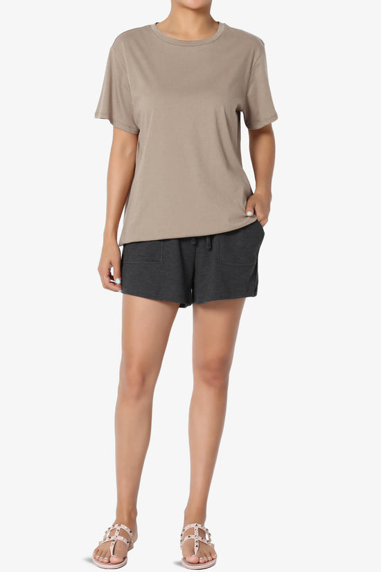 Mayra O Neck Cotton Boyfriend Tee LIGHT MOCHA_6