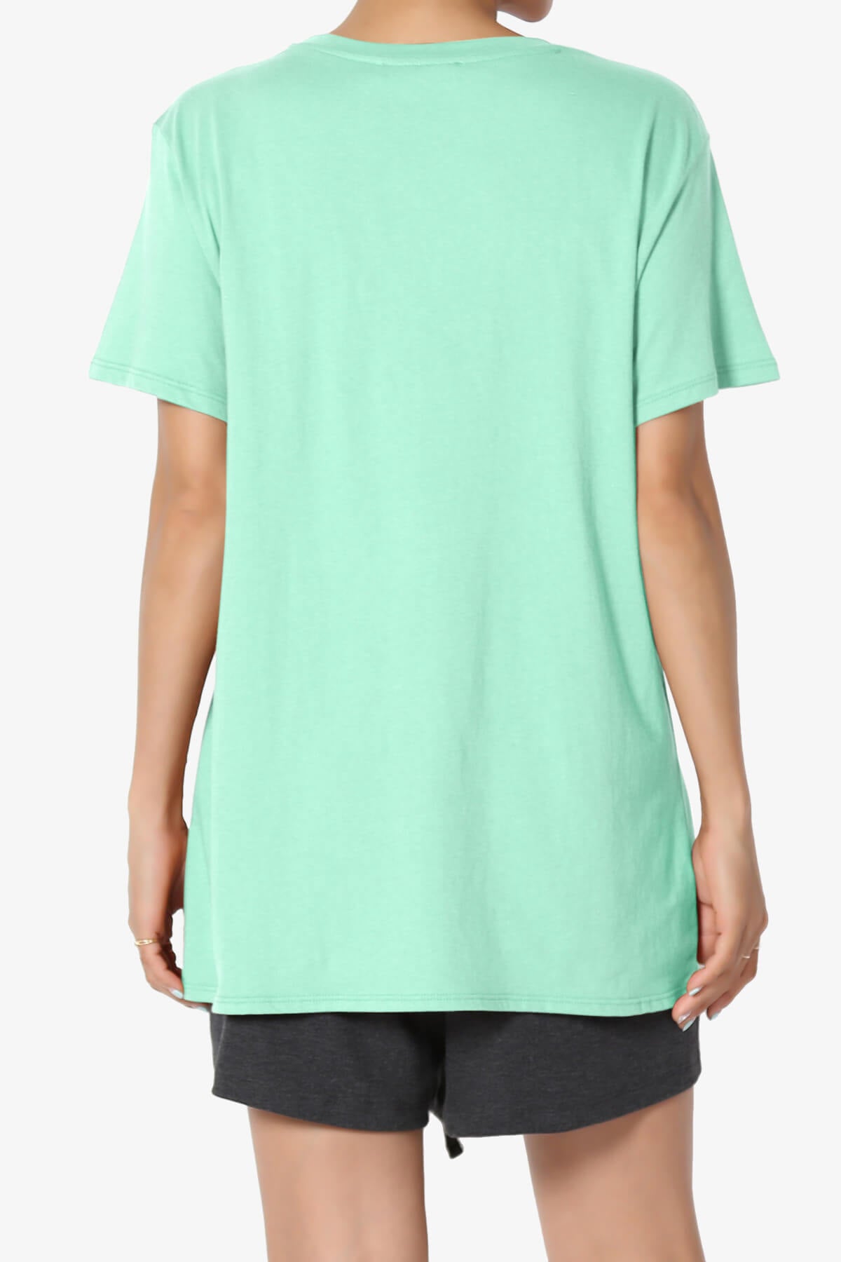 Mayra O Neck Cotton Boyfriend Tee MINT_2