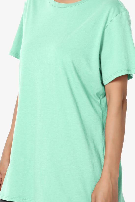 Mayra O Neck Cotton Boyfriend Tee MINT_5