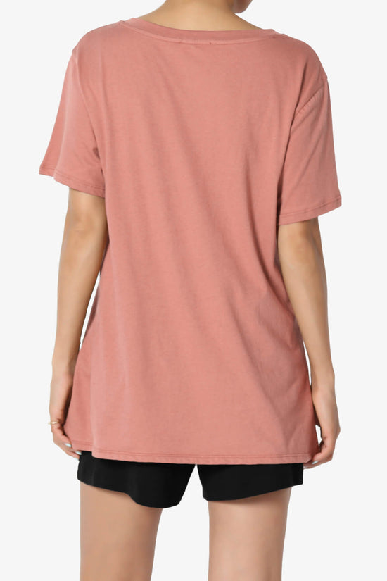 Mayra V-Neck Cotton Boyfriend Tee ASH ROSE_2