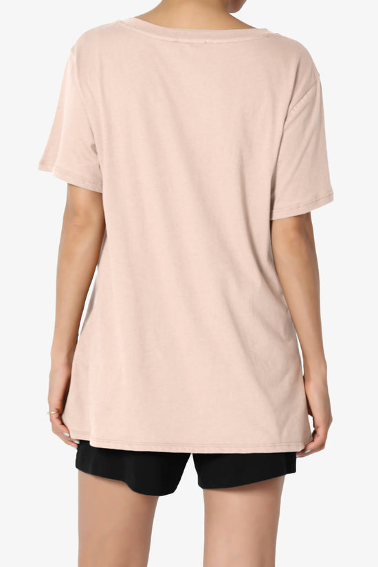 Mayra V-Neck Cotton Boyfriend Tee DUSTY BLUSH_2