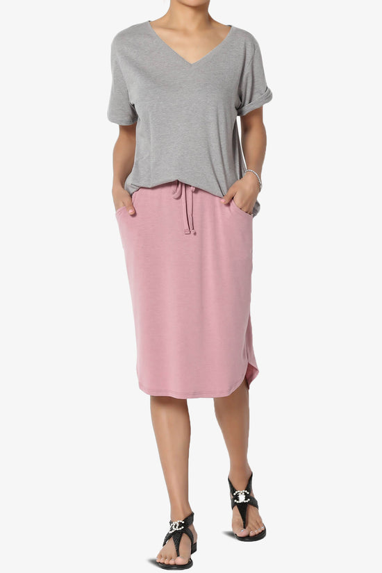 Mayra V-Neck Cotton Boyfriend Tee HEATHER GREY_6