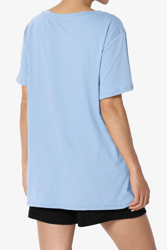 Mayra V-Neck Cotton Boyfriend Tee LIGHT BLUE_4