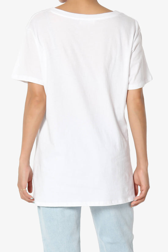 Mayra V-Neck Cotton Boyfriend Tee WHITE_2