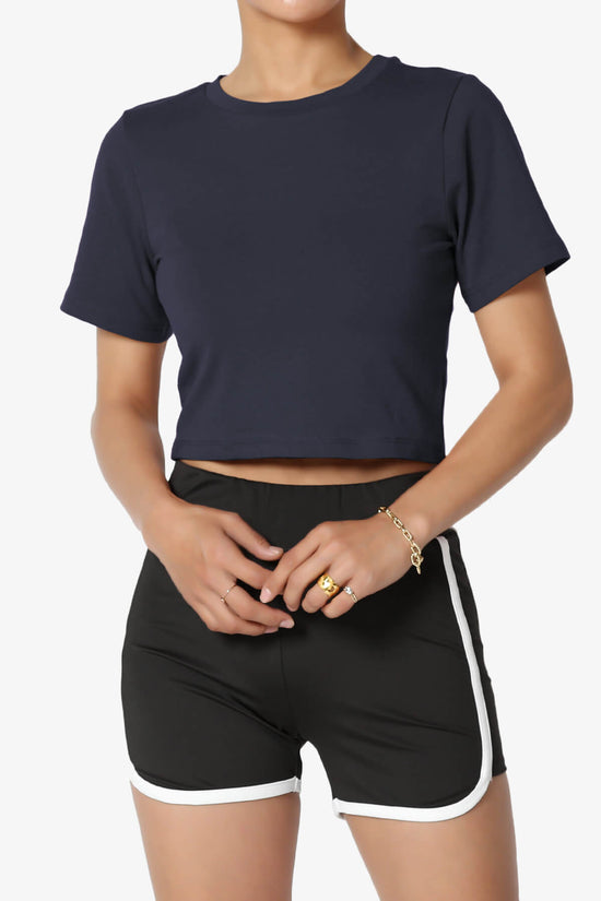Moore Crew Neck Cotton Crop Tee