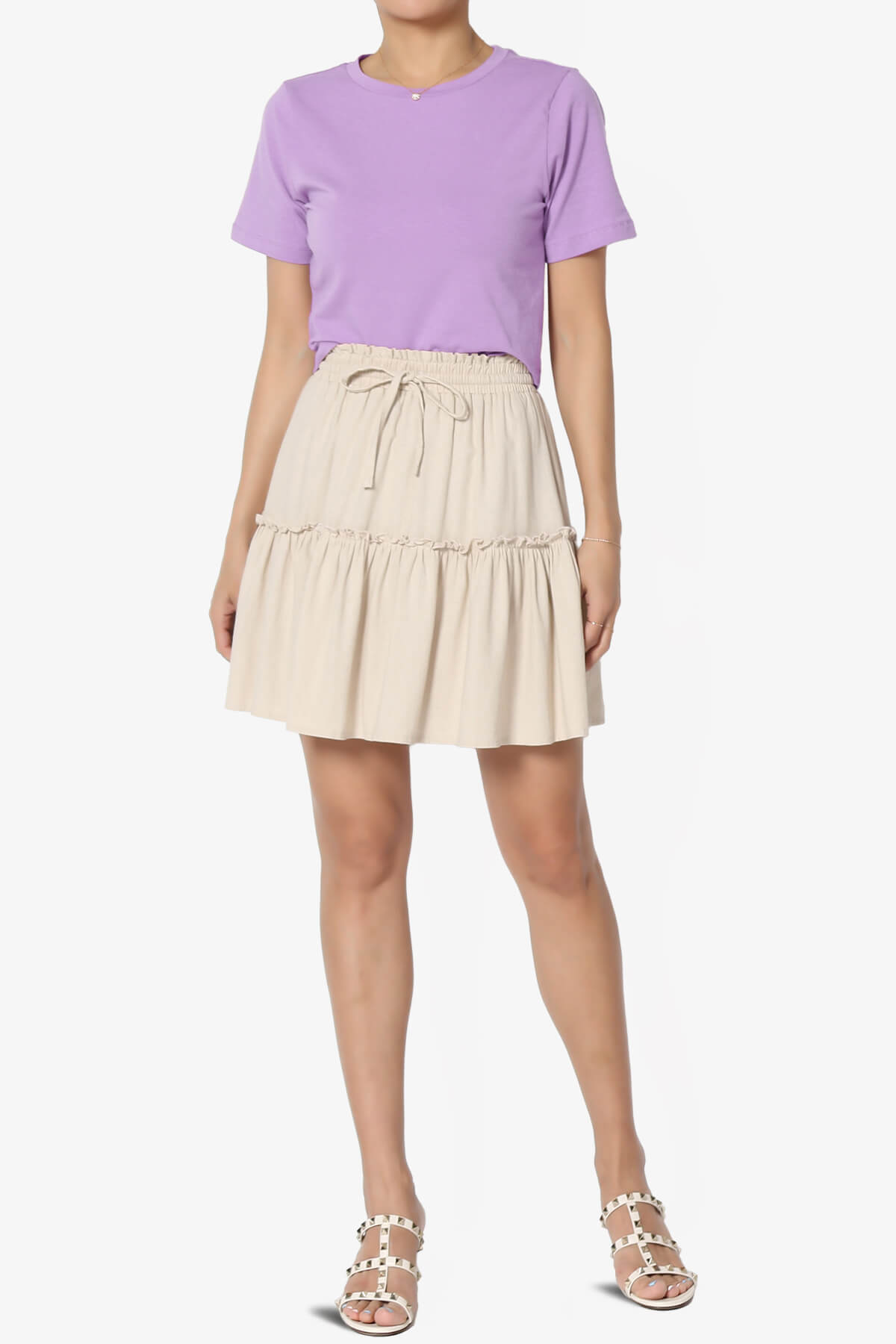 Moore Crew Neck Cotton Crop Tee BRIGHT LAVENDER_6