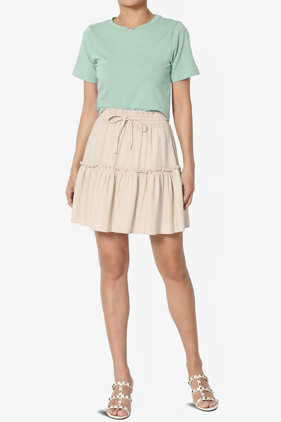 Moore Crew Neck Cotton Crop Tee LIGHT GREEN_6