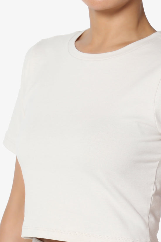 Moore Crew Neck Cotton Crop Tee
