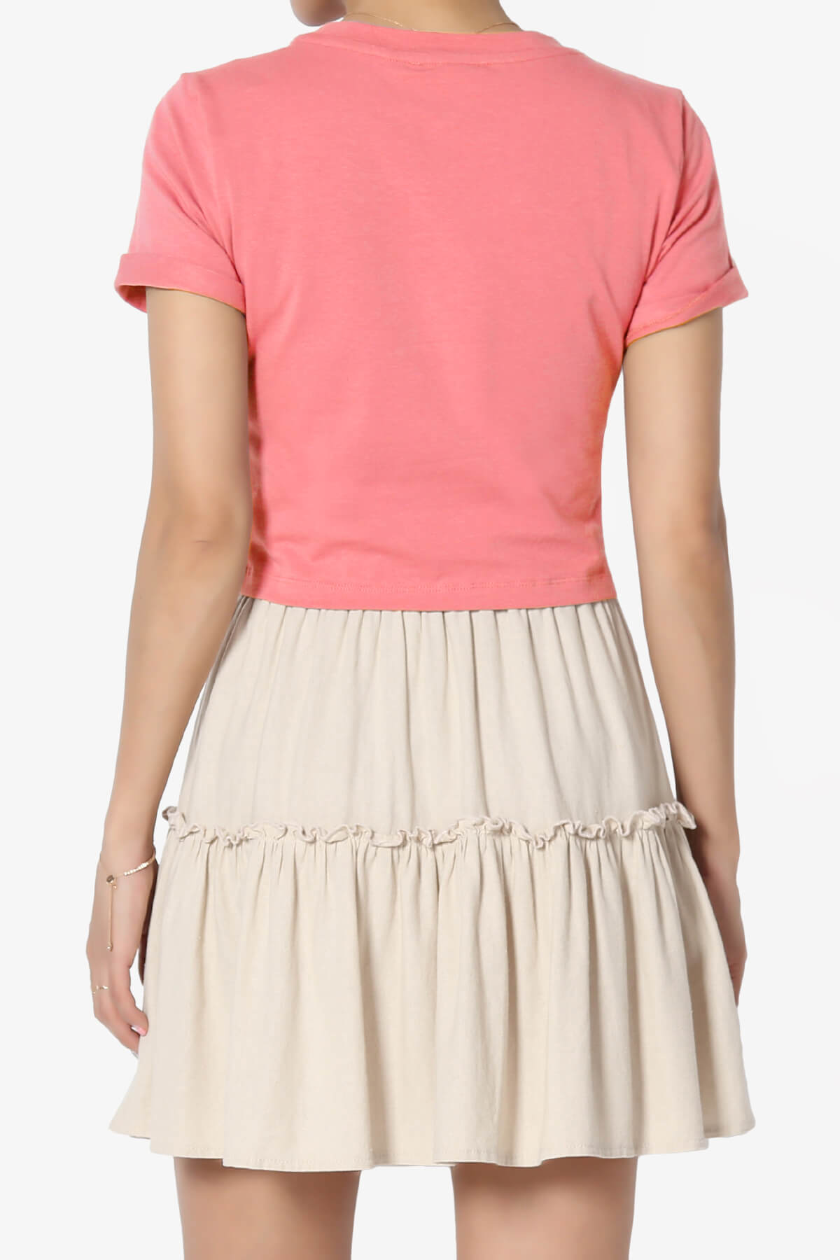 Moore Crew Neck Cotton Crop Tee