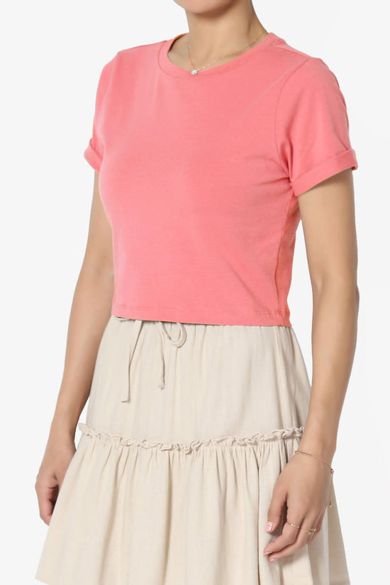 Moore Crew Neck Cotton Crop Tee