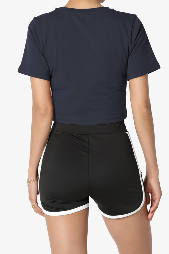 Moore Crew Neck Cotton Crop Tee