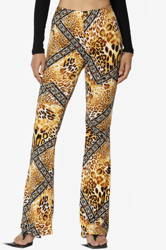 Mumu Cheetah Jersey Flare Pants