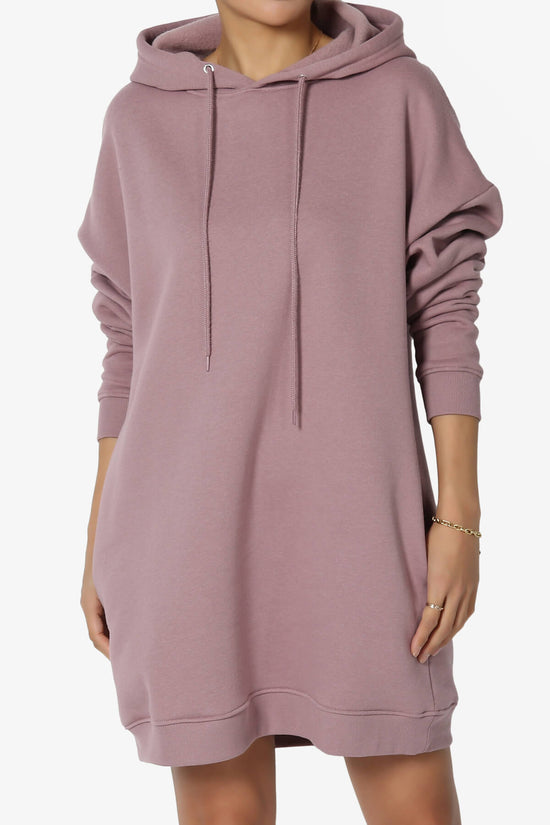 Parigi Fleece Oversized Tunic Sweatshits DUSTY PLUM_1