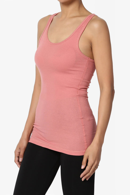 Roxie Racerback Ribbed Tank Top ASH ROSE_3