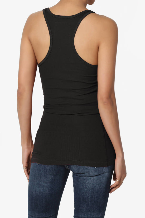 Roxie Racerback Ribbed Tank Top BLACK_2
