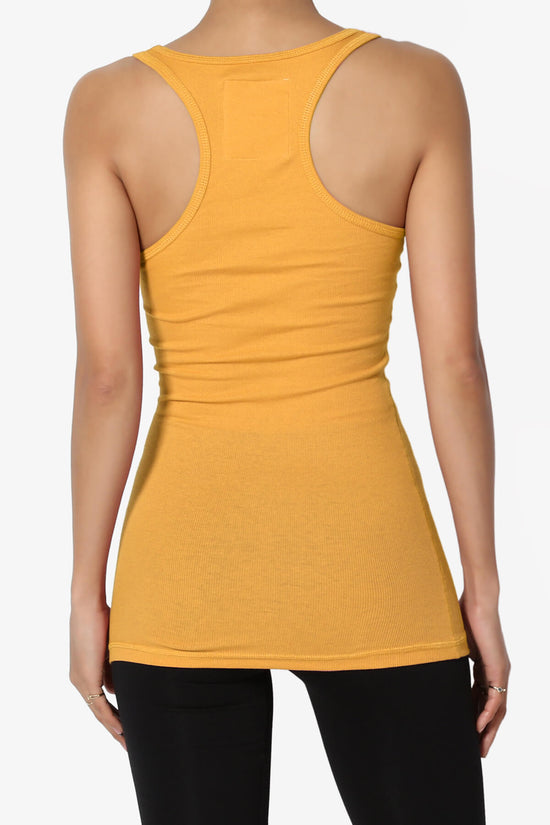 Roxie Racerback Ribbed Tank Top GOLDEN MUSTARD_2