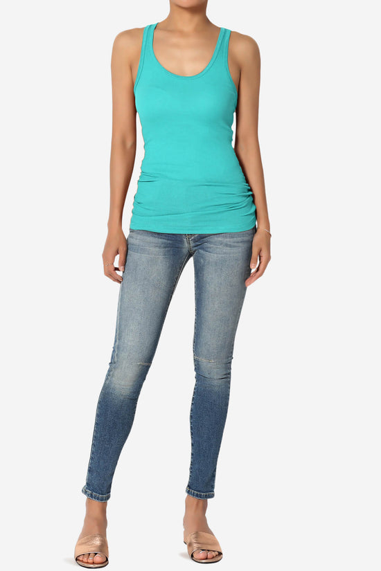 Roxie Racerback Ribbed Tank Top ICE BLUE_6