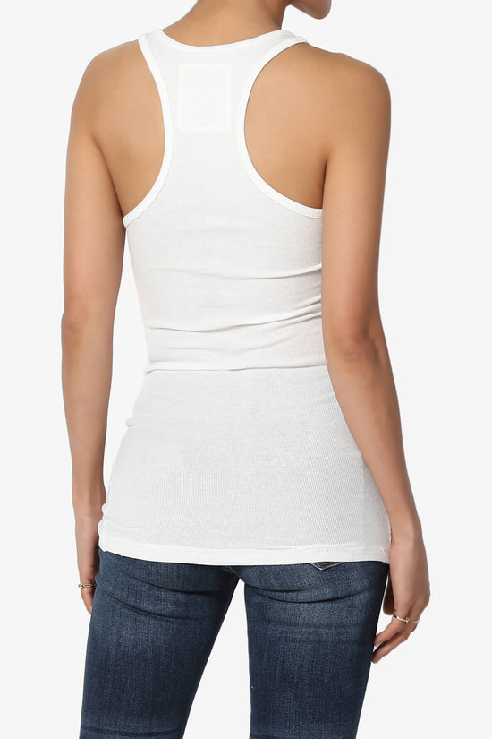Roxie Racerback Ribbed Tank Top IVORY_2