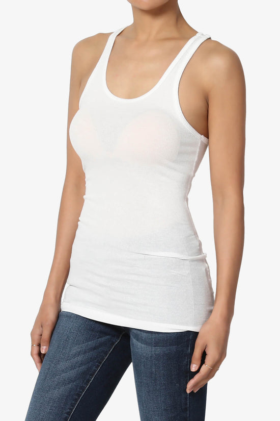 Roxie Racerback Ribbed Tank Top IVORY_3