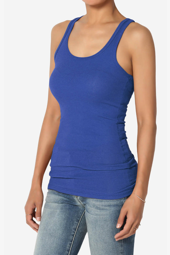 Roxie Racerback Ribbed Tank Top MID NAVY_3